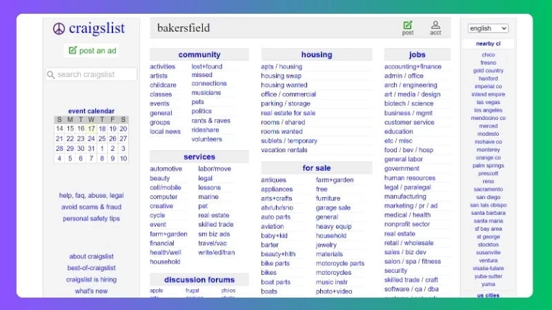 Craigslist Hosuing for Felon