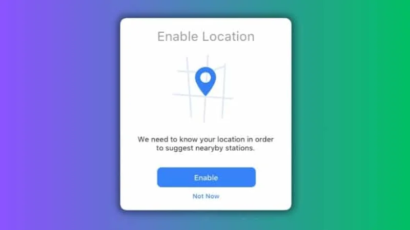 Enable Location Services